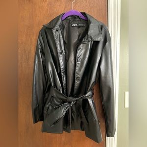 Zara leather coat